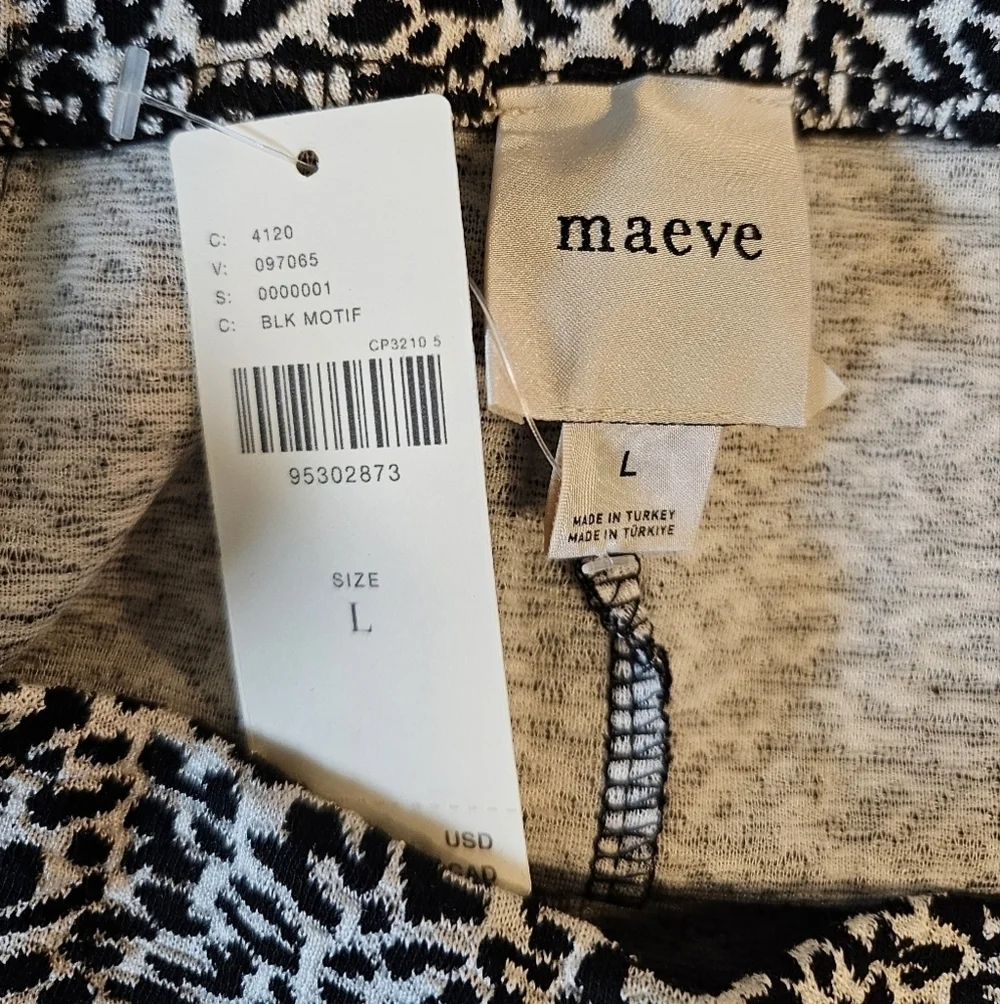 Maeve Anthropologie Knee-Length Pencil Skirt |  Black Pattern Animal Print